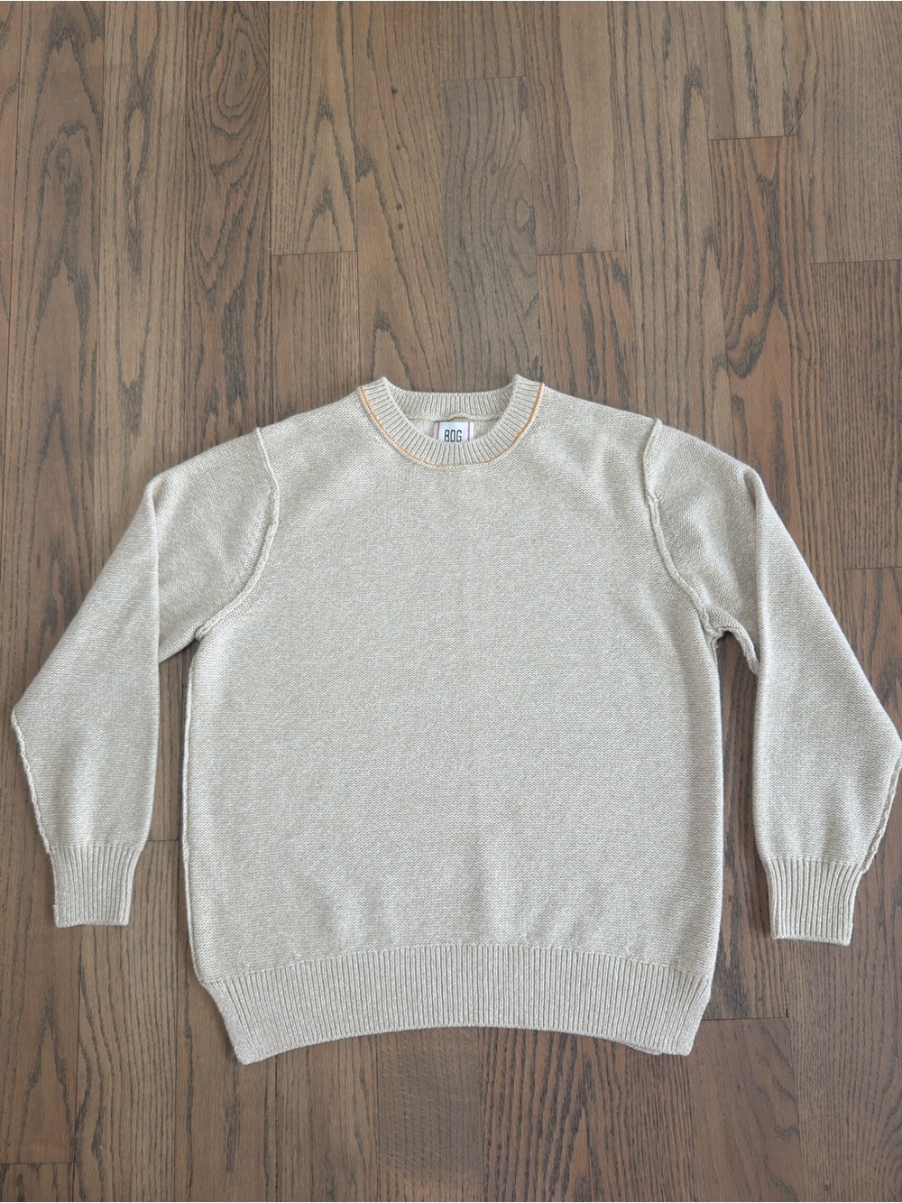 BDG Raglan Crewneck Sweater in Light Beige - Small